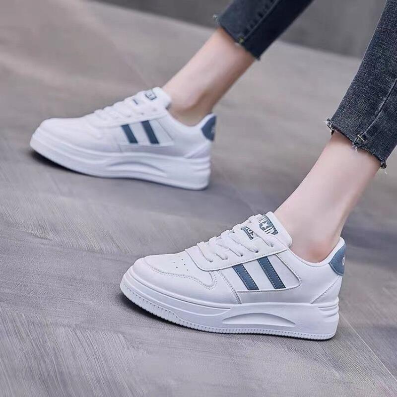 Women Shoes Lightweight PU Leather Casual Shoes Fashion Women's Sneakers Trendy Skateboard Shoe Tennis Training Shoes for Women