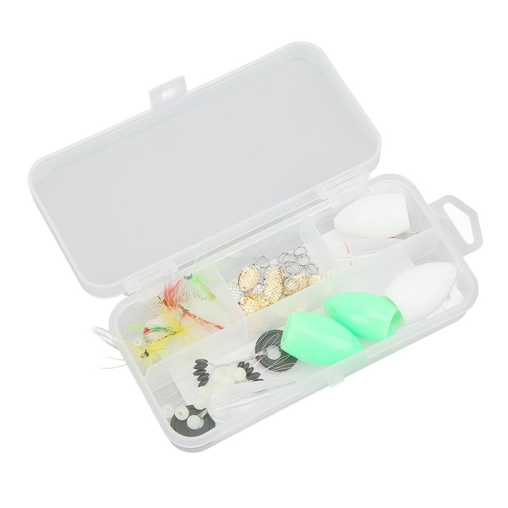 Fly Hook Throwing Set Simulation Fishing Lures Bait Kit with Floating and Slow Sinking Aids for Outdoor Fishing