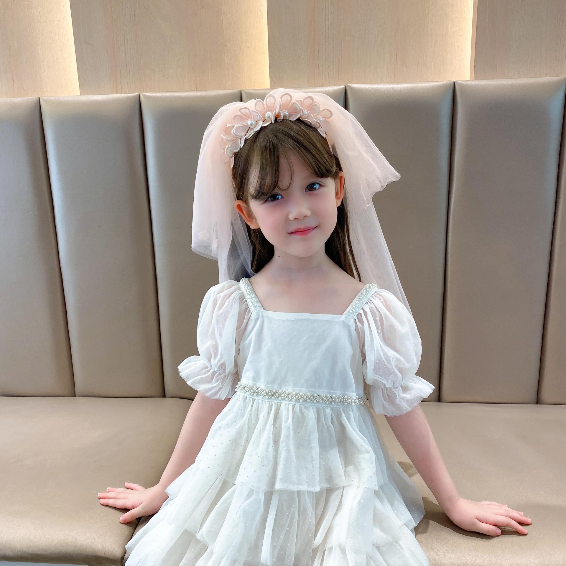 Cute Elsa Princess Headband for Girls: Tiara + Veil Hair Accessory—Perfect for Toddlers & Kids, Daily Wear & Party Photo Shoots!