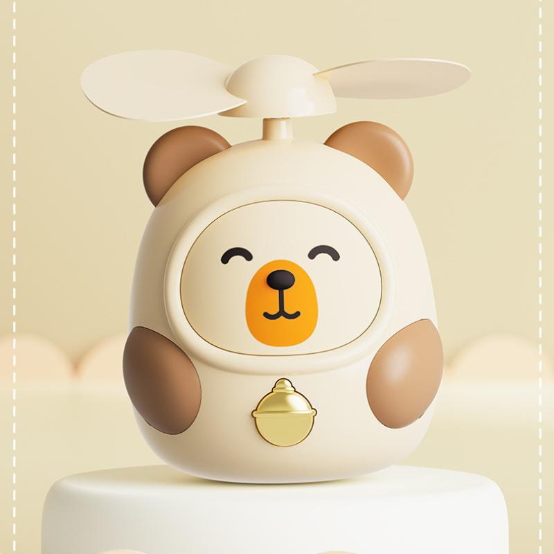 2025 New Cute Capybara Mini Portable Fan Handheld Small Fan Usb Charging 2-Speed Handheld Fan Suitable For Office Outdoor Travel