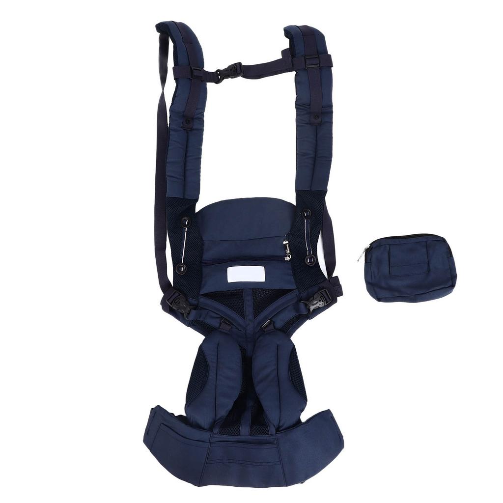 Infant Carrier Ergonomic Design Breathable Adjustable Comfortable Soft Cotton Material Striped Blue