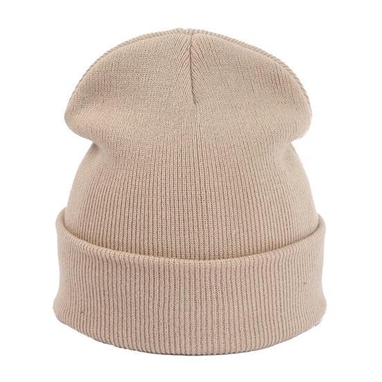 Simple Style Winter Beanies Unisex Solid Color Knit Beanies, Classic Slouchy Skull Cap for Winter, Soft Elastic Casual Warm Headwear Men Women,