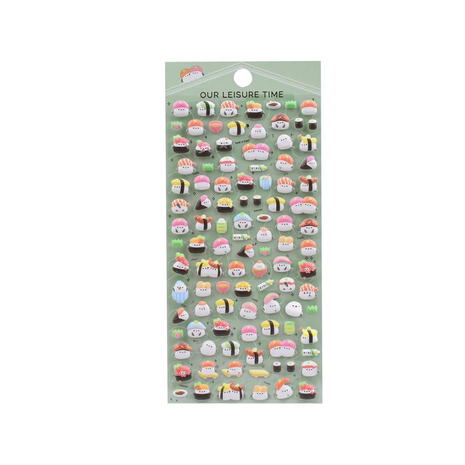 

Забавные мультяшные наклейки с животными, украсьте холодильник, самокат, стакан для воды, сделайте наклейки своими руками One Size