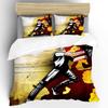 Cricket Soft Duvet Cover Abstract Sports Patern Theme Beding Player Playing Game of Cricket for Bedrom Decoration for Men Adult Peoples