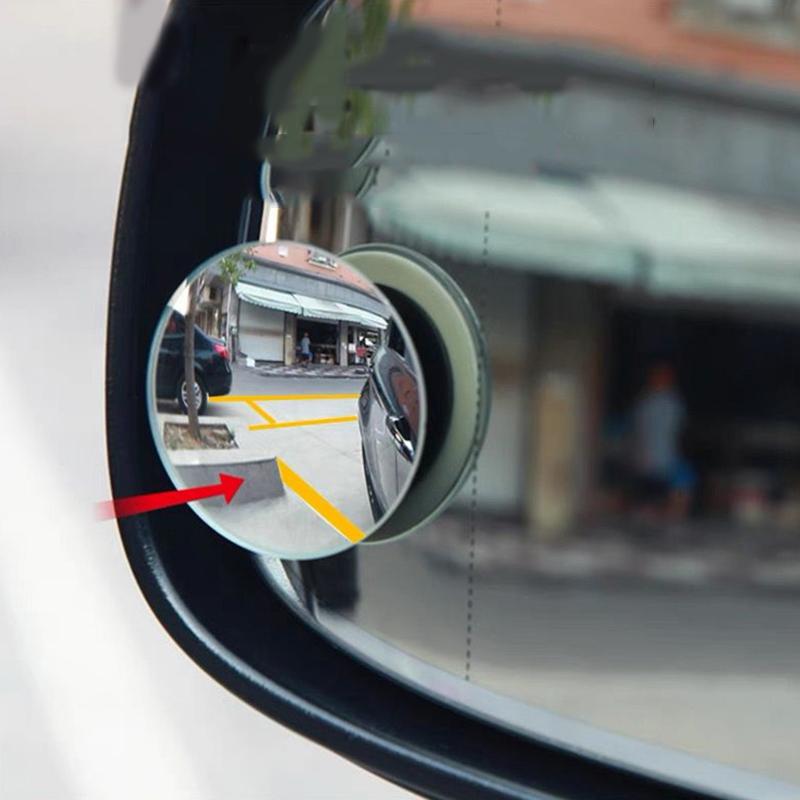 Auto-Toter-Winkel-Rückspiegel, Weitwinkel, 360 Grad verstellbar, kleiner runder Spiegel, Auto-Rückspiegel, zusätzlicher konvexer Rückspiegel