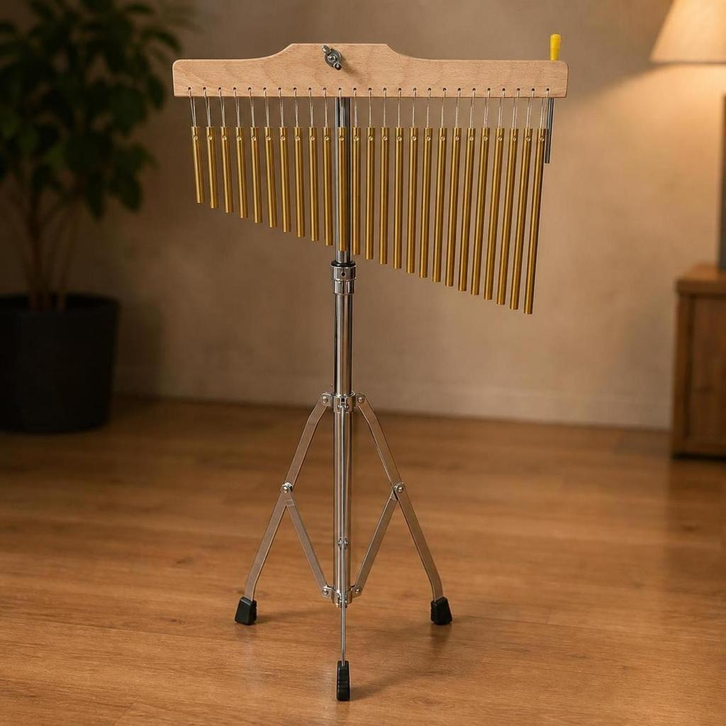 25-Note Wind Chime with Stand Clear Percussion Instrument Strong for Rehearsals