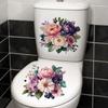 Fresh Breeze Powder Purple Flower Cluster Toilet Sticker - Romantic Elements - Sticker