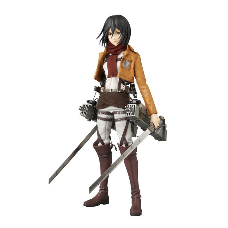 15cm/5.9in Attack On Titan Figma Figure Levi·Ackerman Eren Jaeger Mikasa·Ackerman Action Figure PVC Figurine Kids Toys Gift Boys