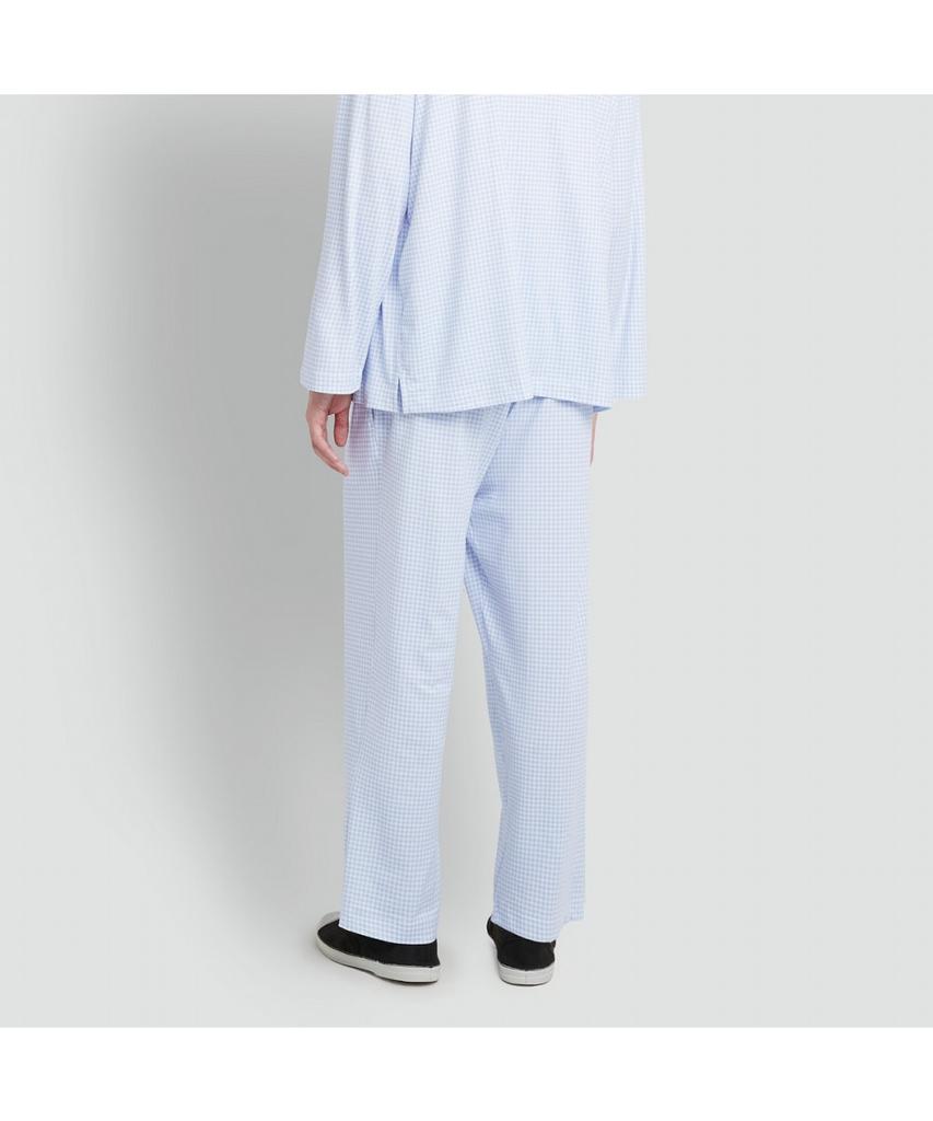 Jaju Men'S Peach Skin Length Pajama Set_Light Blue