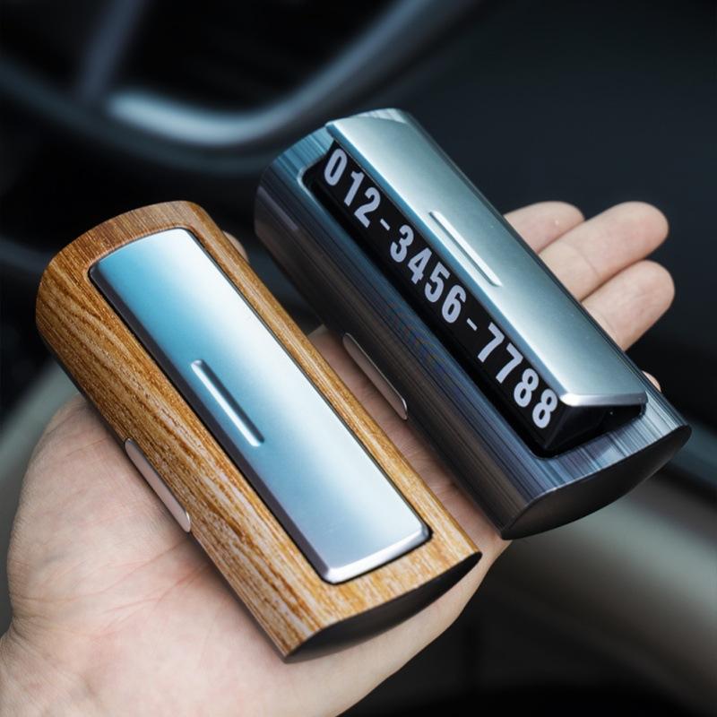 Car Temporary Parking Number Plate Luminous Phone Hidden Moving Car Number Creative Simple Number Plate Dashboard Ornament