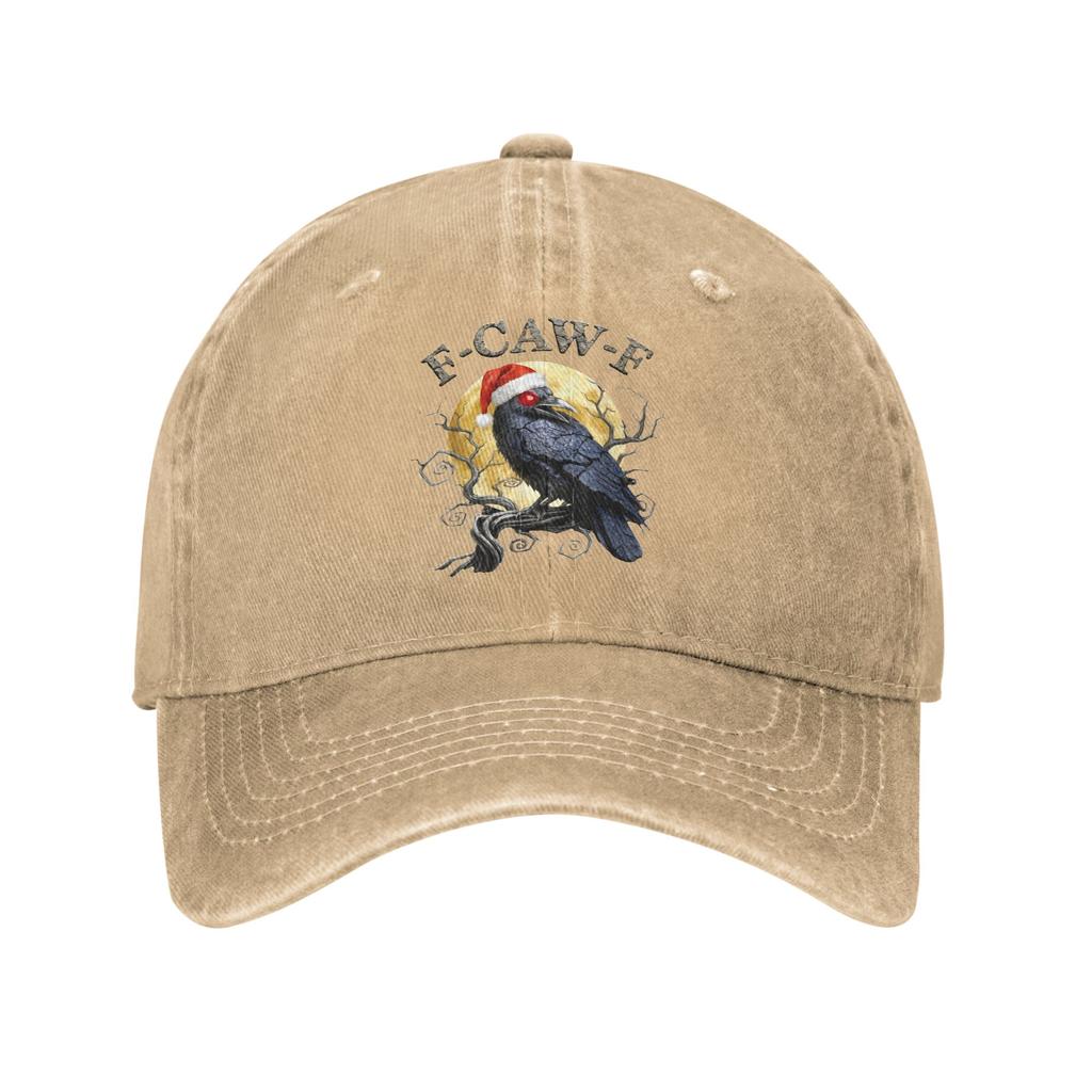 Merry Christmas FCawF Crow Baseball Cap Sun  Outdoor Sports Wholesale Washed Trucker Hat Men Cool Custom Logo Baseball Caps