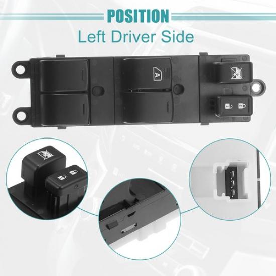 Front Left Driver Side Power Window Switch Single  for Nissan Versa