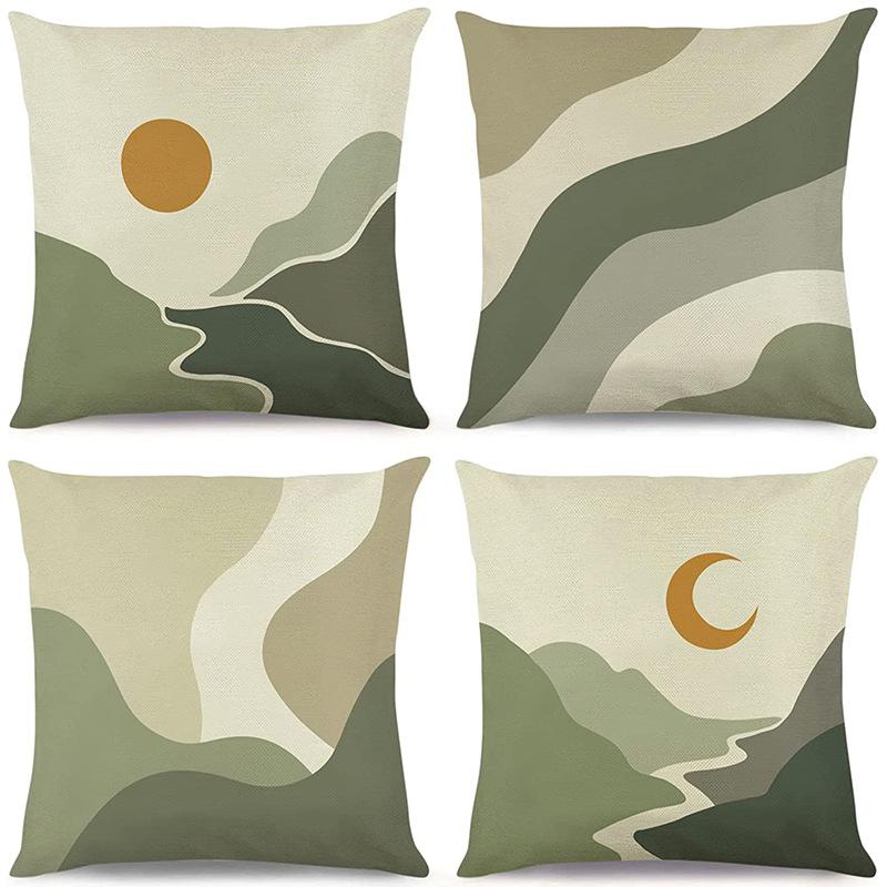 Morandi Color Abstract Pillowcase Minimalist Decorative Pillowcase Abstract Aesthetic Sofa Pillow Cushion Cover