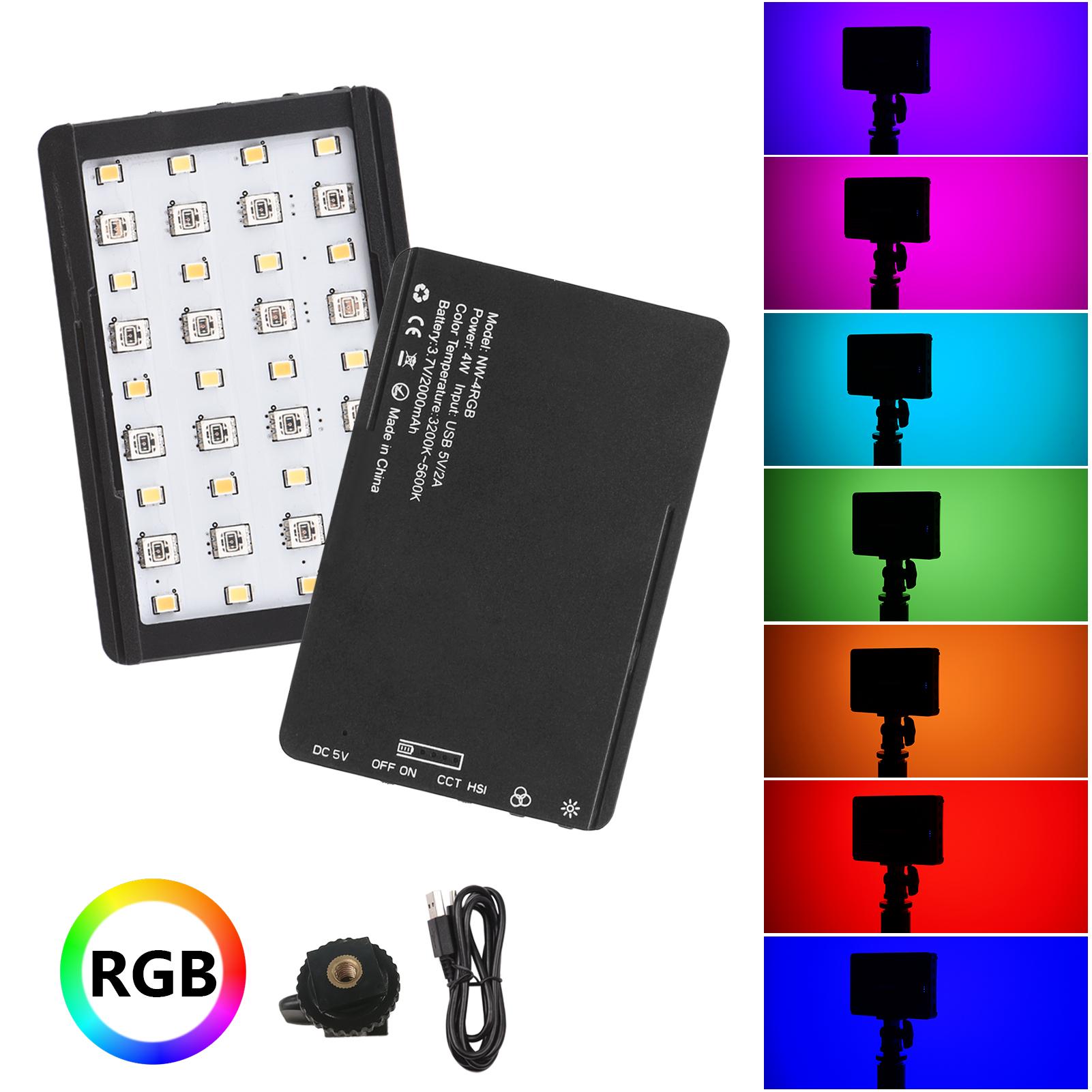 

Andoer NW4 Портативный компактный светодиодный RGB-светильник для видеосъемки, карманный светильник для фотосъемки, двухцветный температурный режим