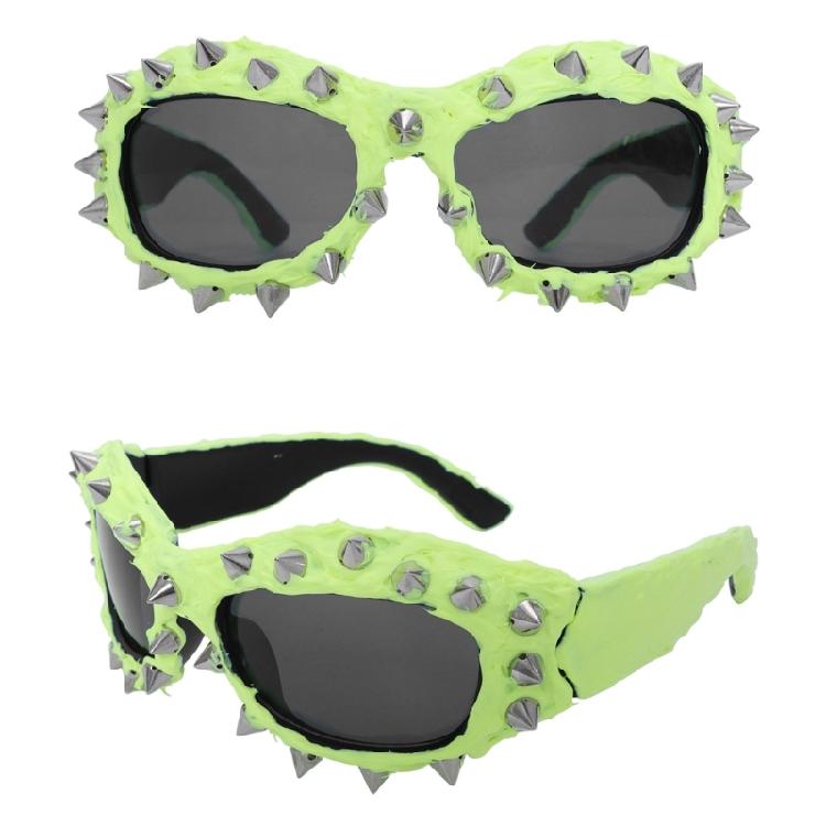 Novelty Sporty Sunglasses For Shows Stage And Daily Wear Unique Spiked Accessories Modern Outfit Photo Props
