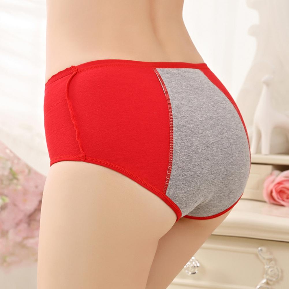 Menstruační kalhotky pro ženy se středním pasem, květinové, poporodní hipster kalhotky pro dámy s krajkou, dívčí kalhotky s plným krytím, bavlněné strečové kalhotky