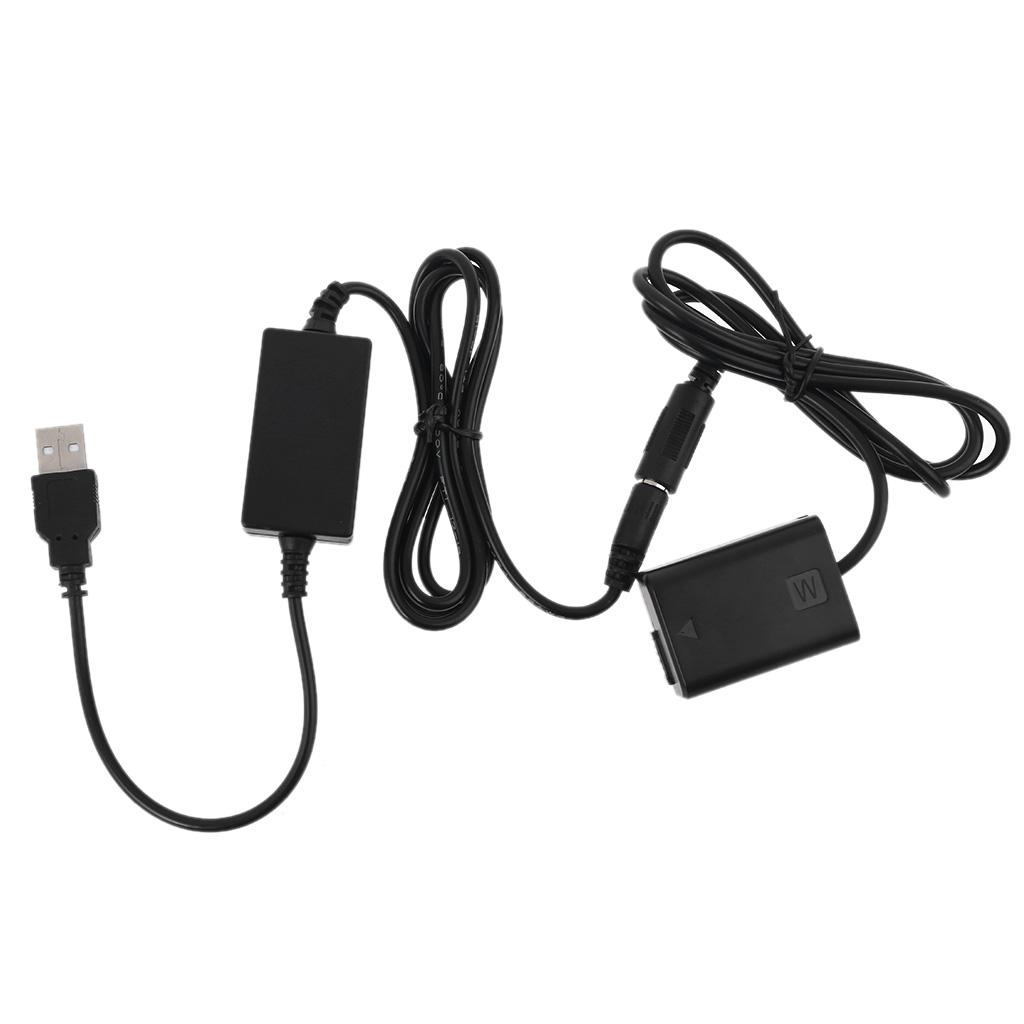 2A  USB to NP-FW50 Power Adapter Dummy Battery for  A7 A7R A7S A7II A7RII