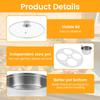 Stainless Steel Egg Poacher Versatile Steamed Stew Pots Egg Boiled Pot with 4 Cup and Glass Lids for Cooking Kitchen Accessories