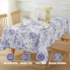 Blue White Floral Printed Rectangle Tablecloths Home Party Decor Reusable Waterproof Table Cloth For Holiday Wedding Table Decor
