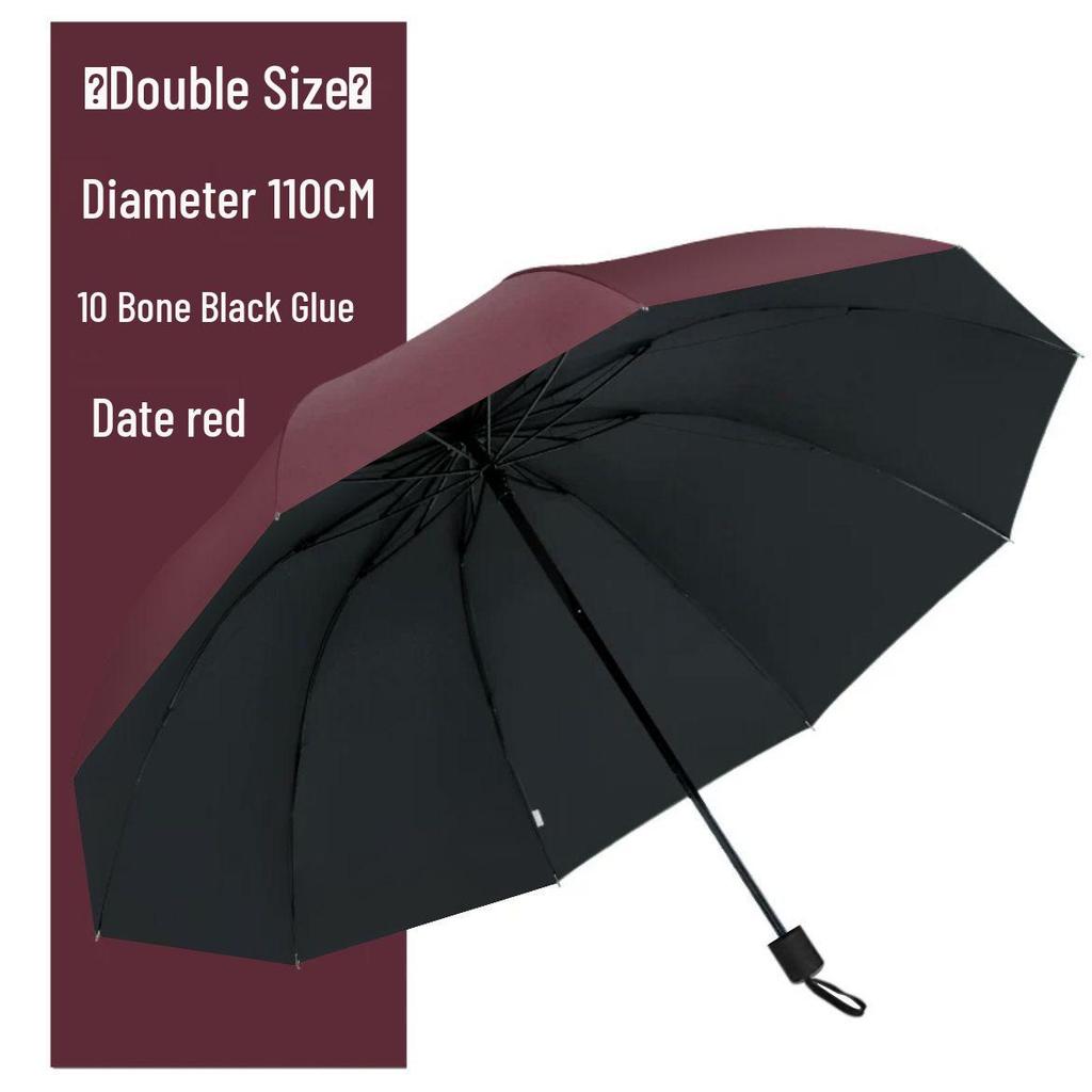 Umbrelă Extra-Mare cu 12 Coaste, cu Utilizare Duală și Acoperire din Vinil Negru - Parasolar Business de Înaltă Calitate cu Opțiune de Imprimare Logo