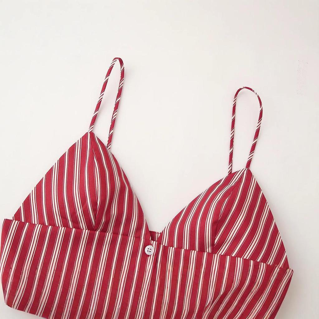 Spring 2025 Women's European-American Style Camisole and Midi Skirt Set