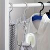 1Pc Multifunctional Rotating Clothes Hook, Punch Free 4-Claw Rotation Coat Hanger, Belt Organizer, Scarf Storage Rack, Wardrobe