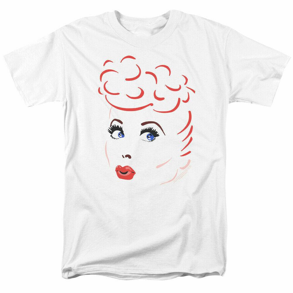 26 I Love Lucy Lines Face T Shirt Licensed Funny TV Show Tee White Unisex T-Shirt XXXXL