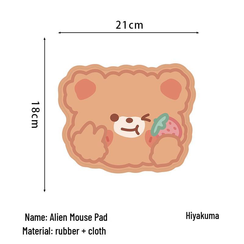 Cute Pink Cartoon Mouse Pad - Non-slip Soft Pad for Notebooks & Keyboards