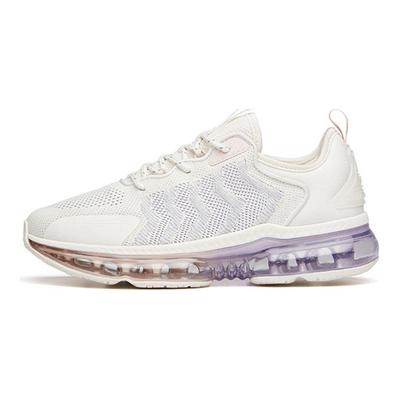 Lekkie Siatkowe Buty do Biegania z Amortyzacją Damskie Trampki Białe Fioletowe 922135505-2