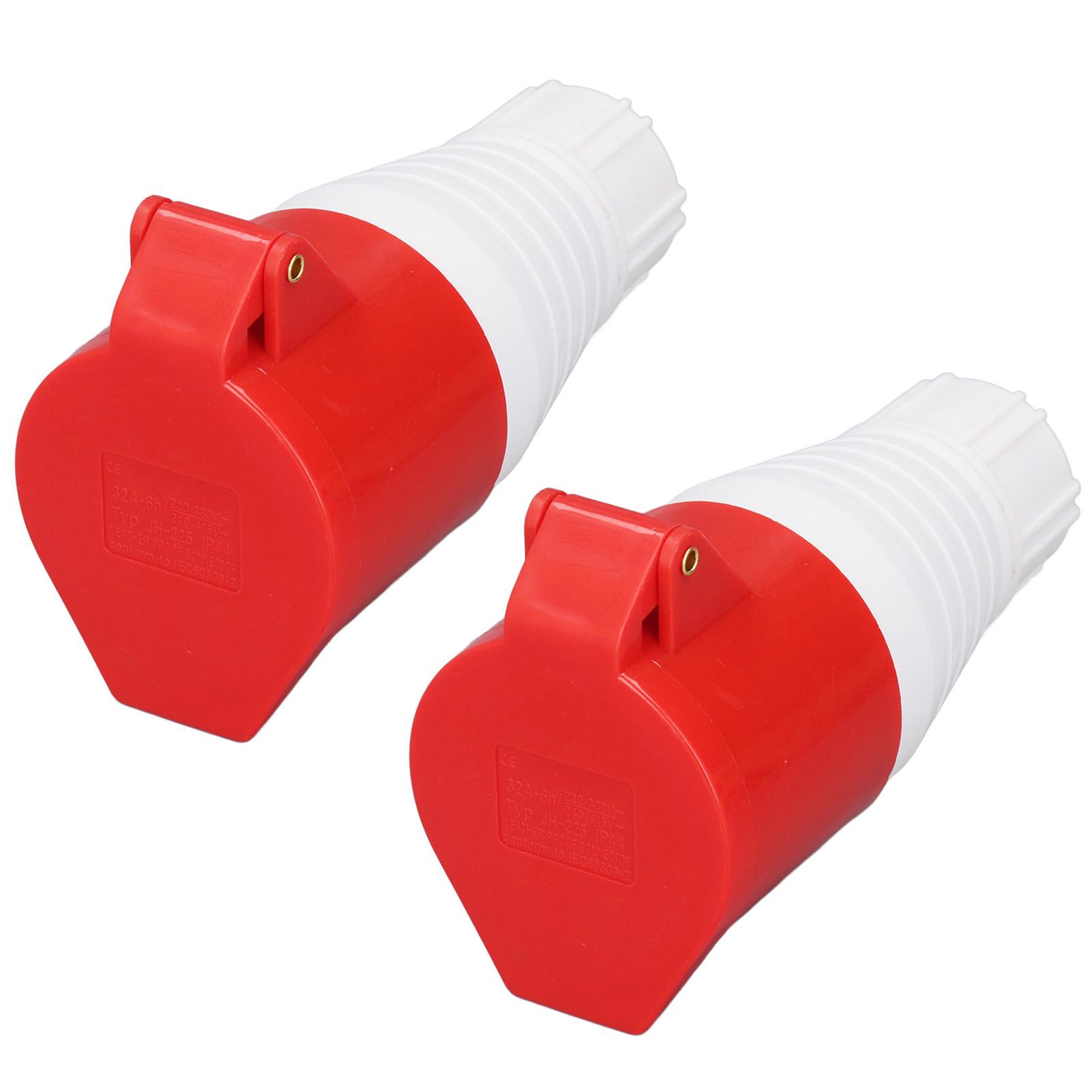 

2Pcs 5 Pin IP44 Waterproof Industrial Socket Connector for Electricity Distilleries 220‑380V 240‑415