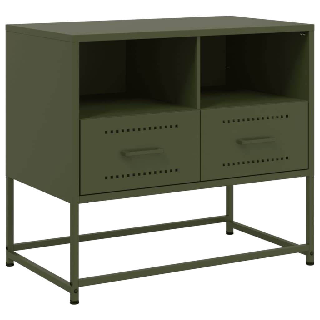 Vidaxl Szafka Pod Telewizor, Oliwkowa, 68X39X60,5 Cm, Stalowa