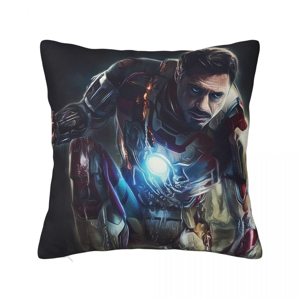 Robert Downey Jr  Square Pillowcase Pillow Cover Polyester Cushion Decor Comfort Throw Pillow for Home Sofa