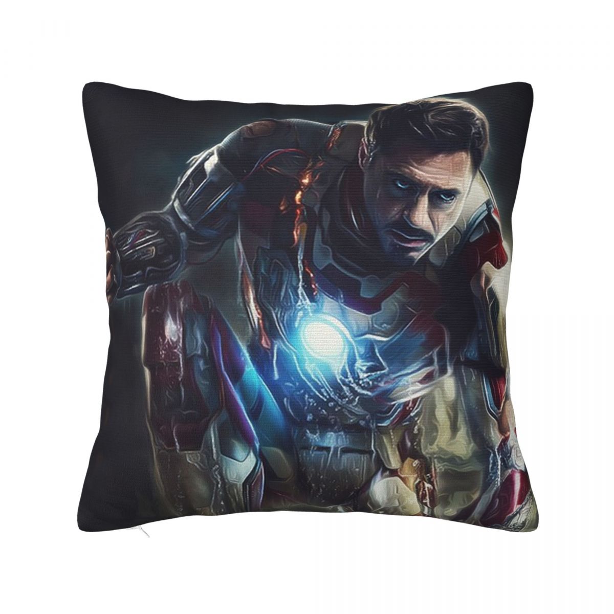 Robert Downey Jr  Square Pillowcase Pillow Cover Polyester Cushion Decor Comfort Throw Pillow for Home Sofa 30x30 cm 12x12 in
