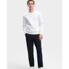 FILA 2023 Winter New Knit Crew Neck Pullover Business Antibacterial Sweatshirt Men sweatshirt Jade-White F11M342203FWT