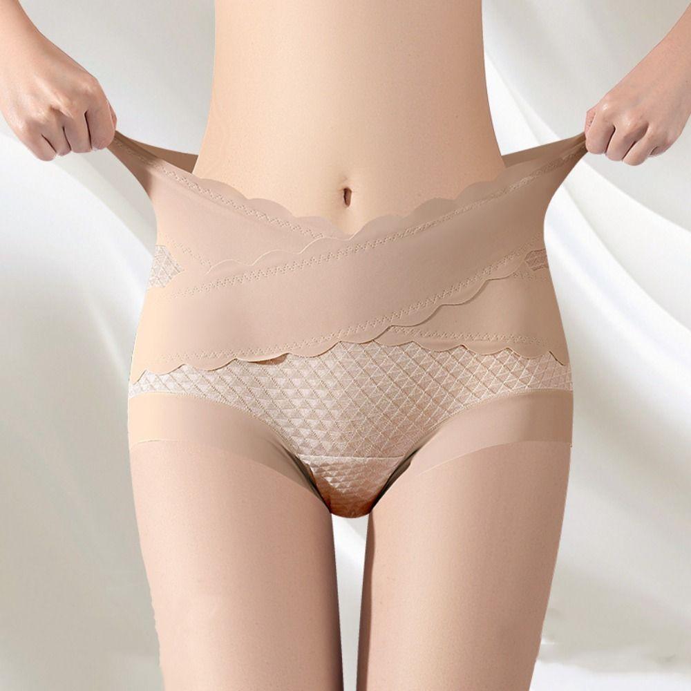 Ruffle Tummy Control Underwear Breathable Panties for Women Soft High Waist Briefs  Gifts