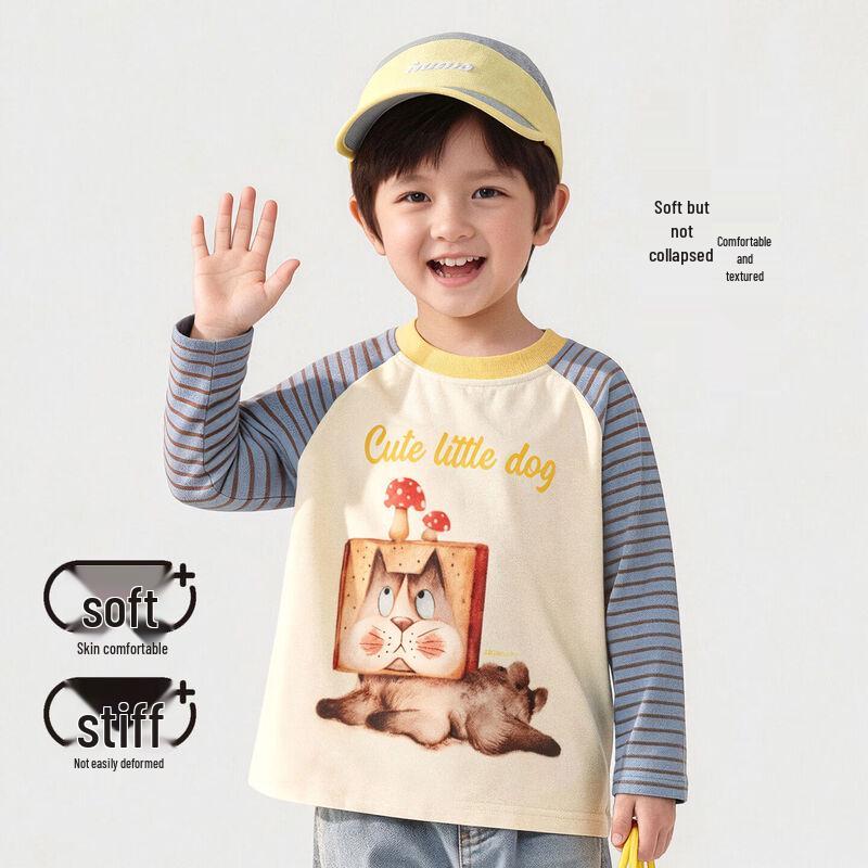 Kids' Cartoon Color-Block Raglan Sleeve T-Shirt