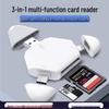 3-in-1 Magnetic Card Reader for Apple Type-C/USB Devices - Supports SD/TFOTG Cards