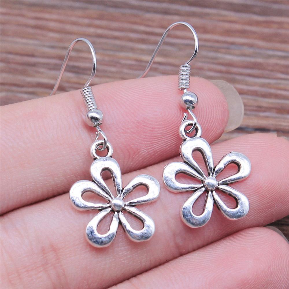 Drop & Dangle Earring Plant Flower Wedding Jewelry FindingsEarring Size 18x19mm QE019
