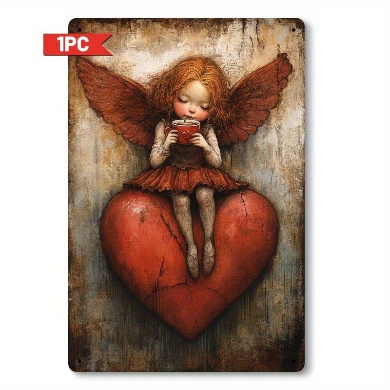 Metallschild im Valentinstags-Thema für Bar, Café, Restaurant