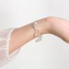 925 Sterling Silber Drei-Schlangenketten-Armband mit runden Perlen Modeschmuck