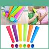 Formas vibrantes de silicone push up para picolés congelados saudáveis de sorvete e iogurte