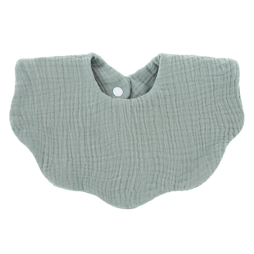 Baby Cotton Gauze Bibs With Printed Patterns And Wavy Edges Soft Absorbent Drool Burp Cloths For Infants And Toddlers
