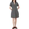 Tommy Hilfiger Comfortable Striped V-Neck Short Sleeve Dress Women dresses Black WW47105-0A4