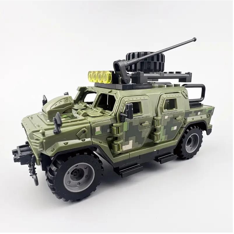 140pcs 2in1 Camouflage Military Armored Vehicle Puzzle Building Blocks Special Forces armored vehicle model Bricks for kids gift
