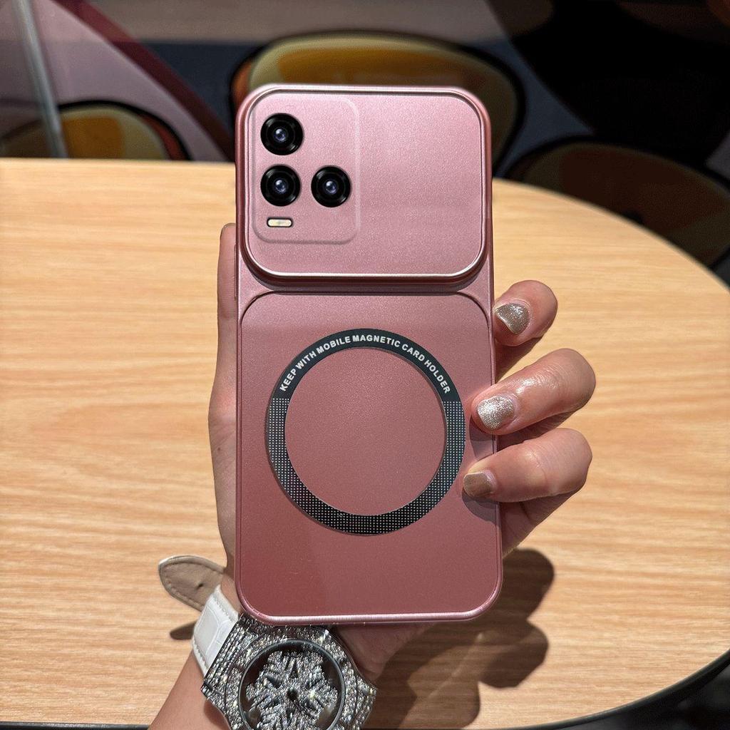 Metallic Finish Magnetic TPU Phone Case for Vivo Y33T,Y33s,Y21T,Y21s,Y21 Shockproof Matte Soft Cover