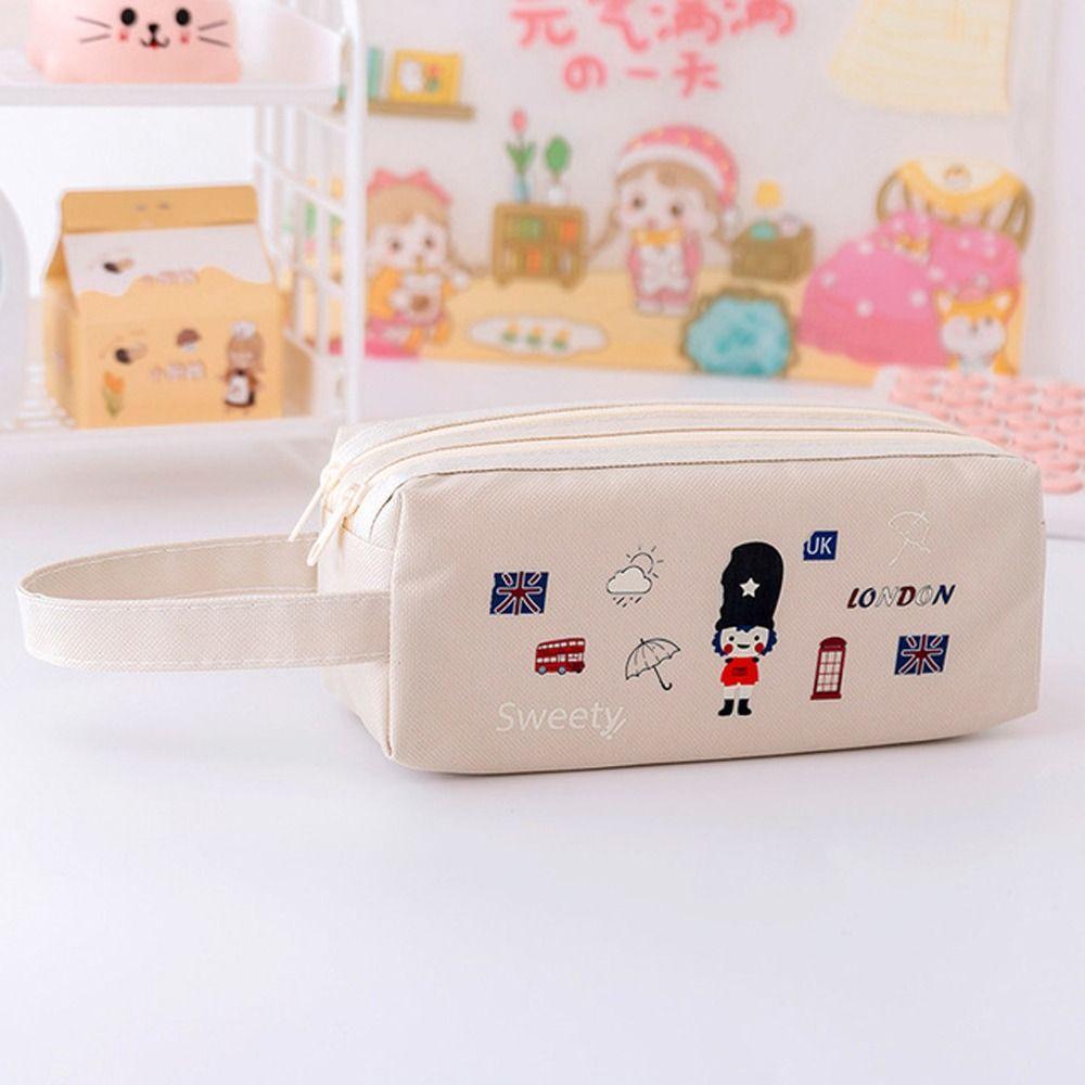Writing Supplies Pen Pouch Learning Stationery Pencil Case Pencil Bag Zipper Pouch Cartoon Pen Bag