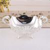 Peacock Alloy Serving Bowl Silver Quadrate Fruit Bowl  Kitchen Countertops