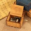 Light Luxury Wooden Hand Cranked Music Box Retro Handmade Music Box for Christmas Gifts/Father Day/Mother Day Gift/New Year Gift