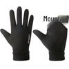 Men's Winter Cycling Suede Gloves - Windproof, Touchscreen, Two-Finger Exposed for Motorcycle and Takeaway Use.