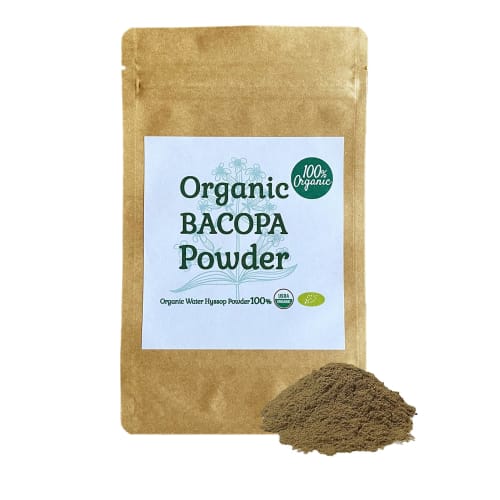 

100% Organic Bacopa (Brahmi) Powder, Ayurvedic Bacopa (Brahmi) Powder, Waterhyssop [Mentalist-Rated Supplement] (200g)